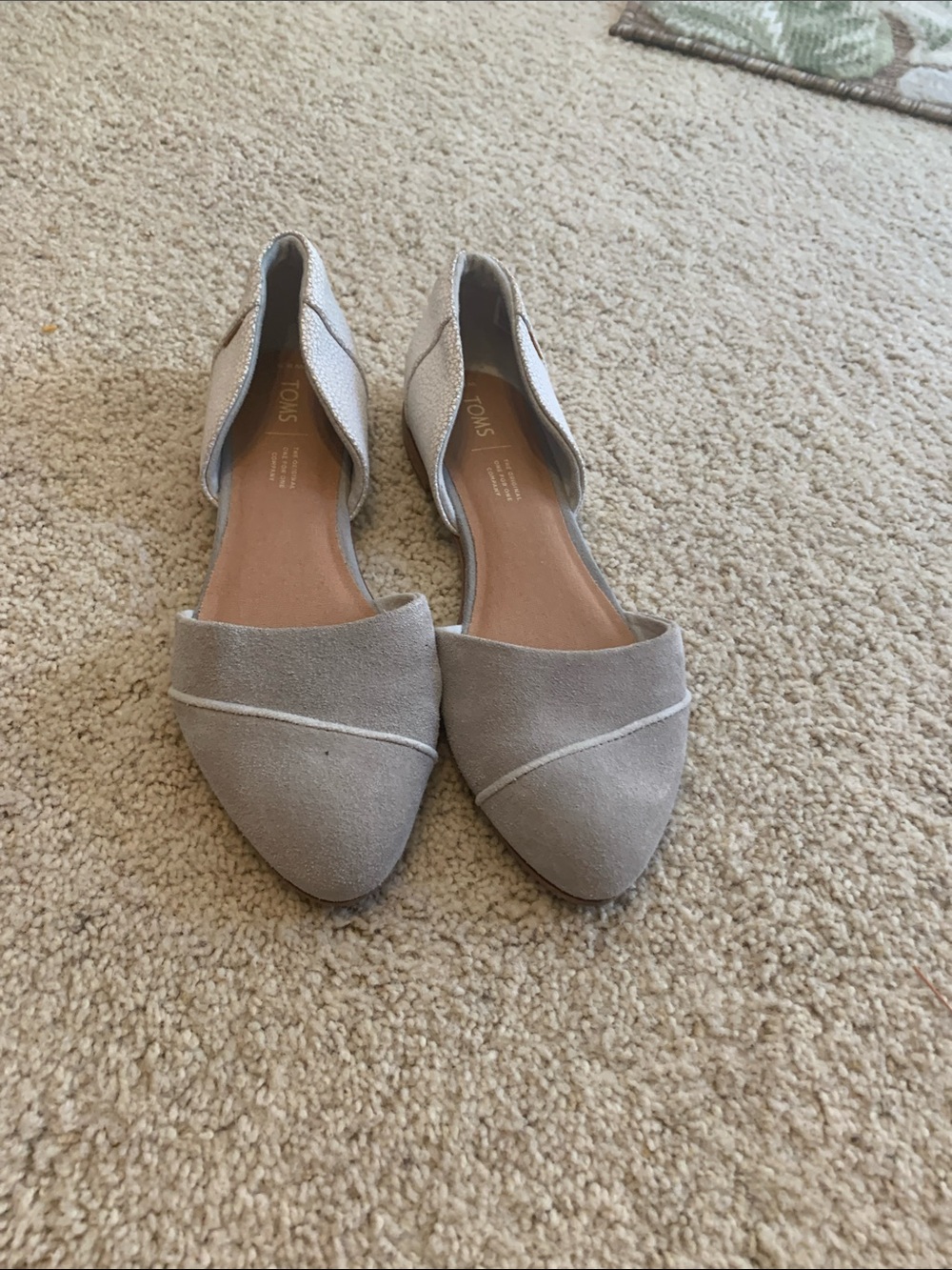 TOMS Light Gray Suede D'Orsay Flats - Picture 12 of 12